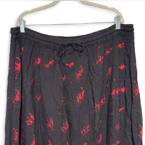 Neelam Fashions Boho Maxi Skirt Red Black Plus Size 1X/2X, Whimsigoth Festival - Picture 5 of 10